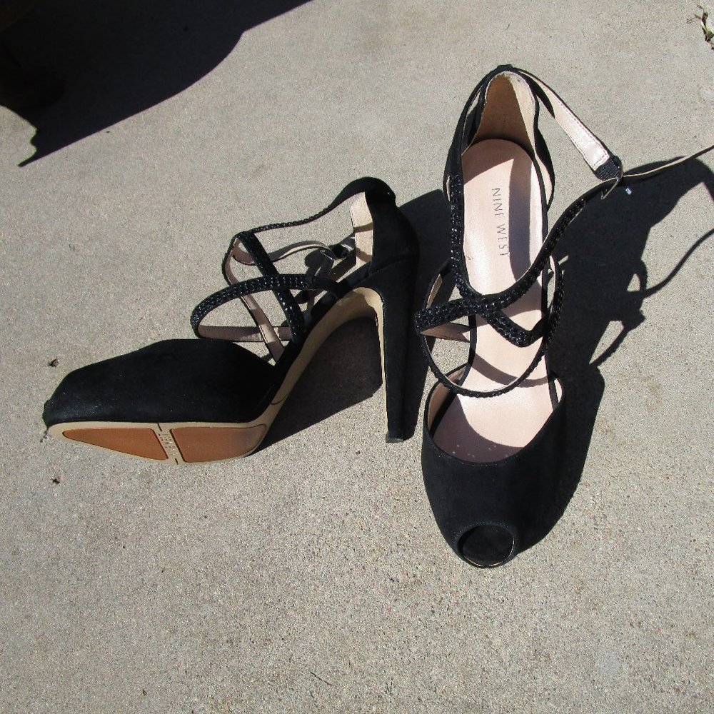 Womens strappy heels size 10 by Nine west
